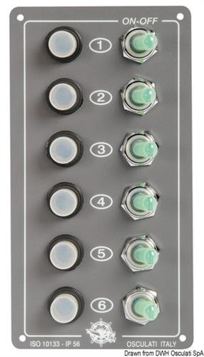 Pannello Elite 6 interruttori