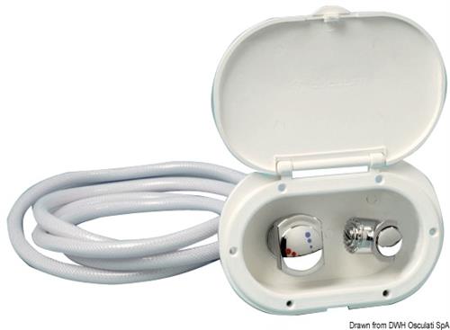Box doccia cromato tubo PVC 4 m uscita posteriore