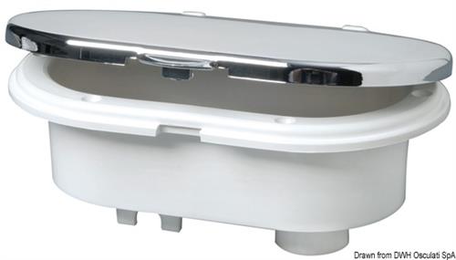 Box doccia cromato tubo PVC 2,5 m uscita posteriore