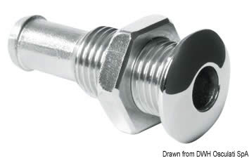 Mini scarico inox bombato 1/4