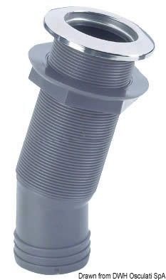 Scarico testa inox 15° 38 mm x 2