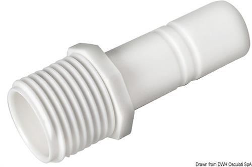 Raccordo cilindrico + maschio 1/2 BSP WHALE