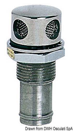 Sfiato inox 19 mm dritto