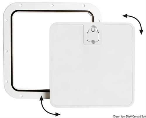 Portello estraibile bianco 375 x 375 mm