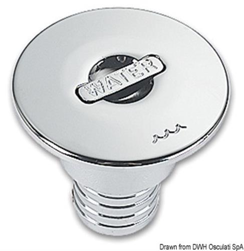 Tappo ottone cromato a filo Water 38 mm