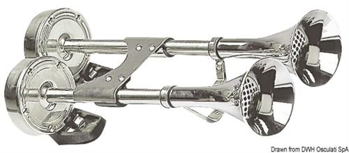 Tromba inox+ABS doppia 12V 
