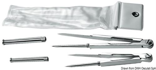 Compasso ottone cromato 140 mm