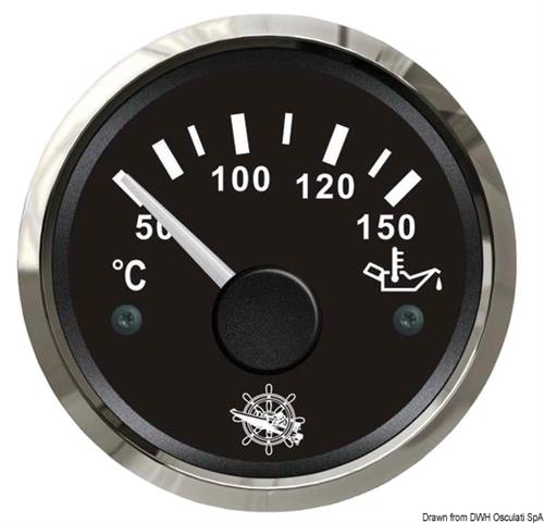 Indicatore temperatura olio 50/150° nero/lucida