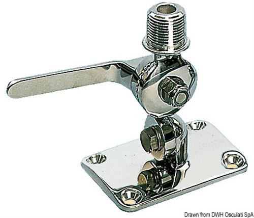 Base a doppio snodo per antenna radio