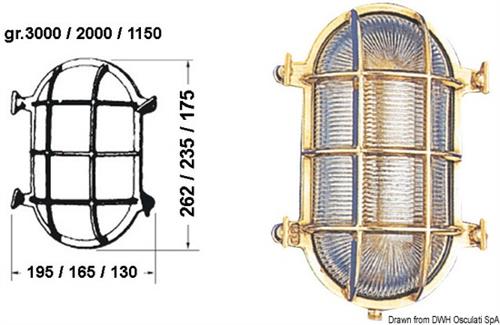 Lampada tartaruga ovale 165 x 235 mm