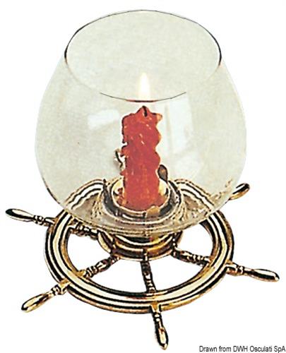 Portacandela timone ottone 