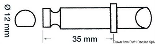 Scalmo plastica/ottone 12 x 35 mm