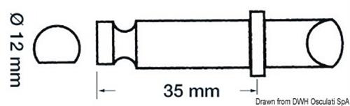 Scalmo ottone cromato per canotti Zodiac