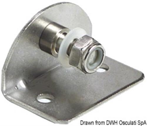 Piastrina 90° filetto 8 mm interno