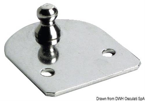 Piastrina inox piana sfera 10 mm