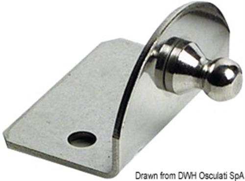 Piastrina 90° sfera 10 mm esterna