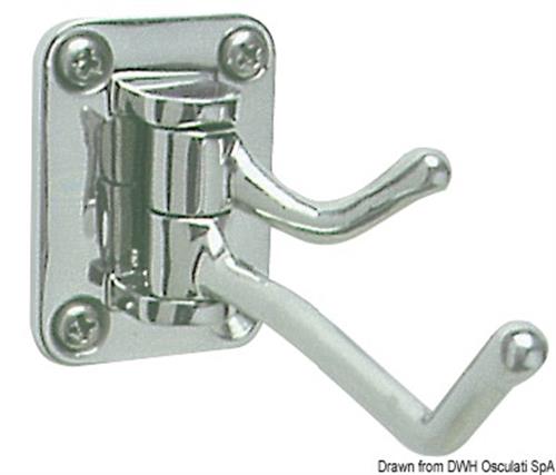 Appendiabito fuso in acciaio inox AISI 316 lucidato
