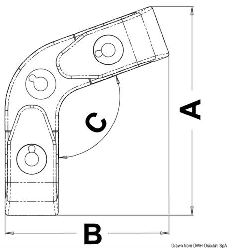 Passacavo angolare a rulli 110°