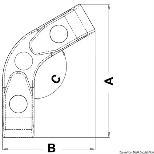 Passacavo angolare a rulli 120°