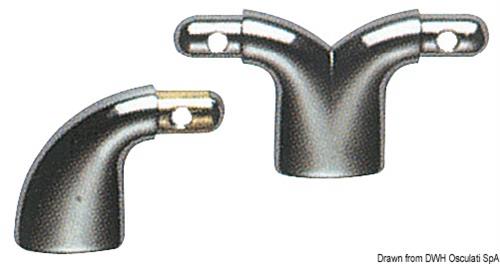 Terminale ottone cromato 30x30 mm