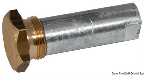 Anodo motore entro fuoribordo con tappo (zinco)