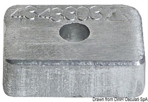 Anodo alluminio Mercury 4/5/6 HP