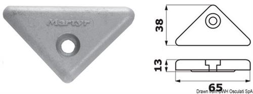 Anodo alluminio OMC Cobra DuoProp