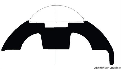 Base per profili PVC bianco 50 mm