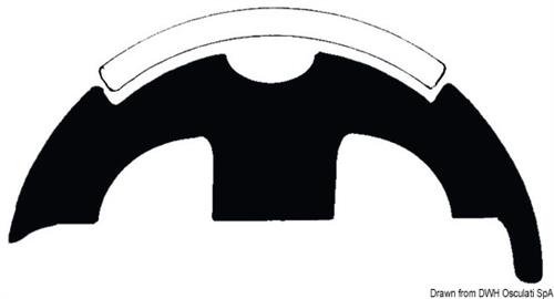 Base per profili PVC bianco 50 mm