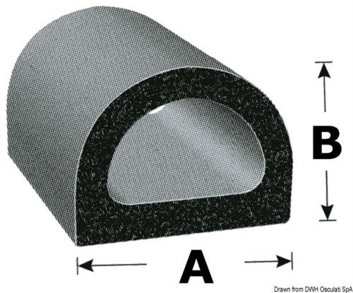 Profilo autoadesivo 17,5 x 16,9 mm