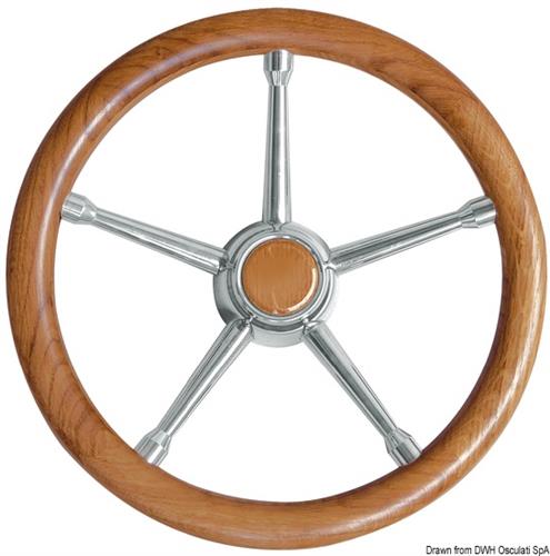 Volante A inox/teak 350 mm