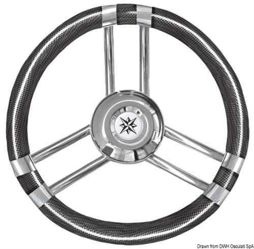 Volante C inox/carbonio 350 mm