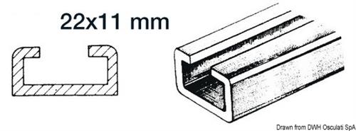 Rotaia in alluminio e scorrevoli nylon