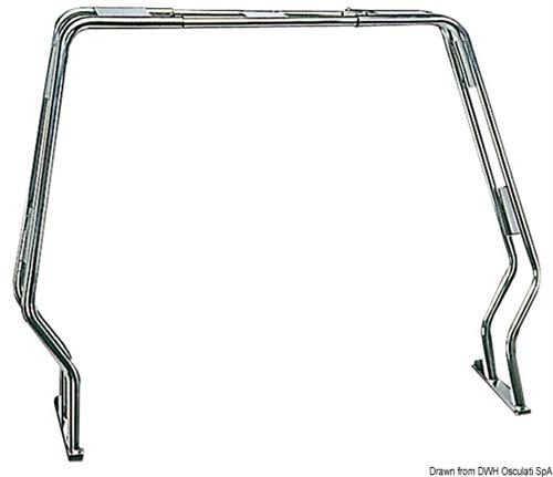 Roll bar abbattibile per gommoni