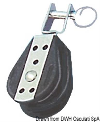 Bozzello sfere 1 puleggia girevole U 8x28
