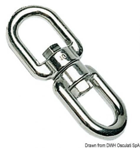 Girella inox doppio occhio 16 mm