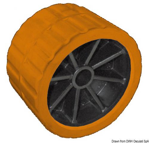 Rullo laterale arancio 75 mm Ø foro 15 mm