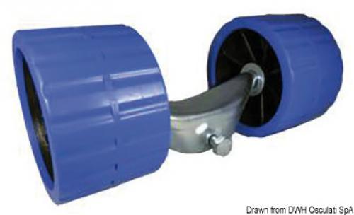 Staffa con rulli fissi blu