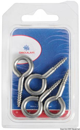 Occhioli inox vite 17 x 35 mm (blister 12 pz)