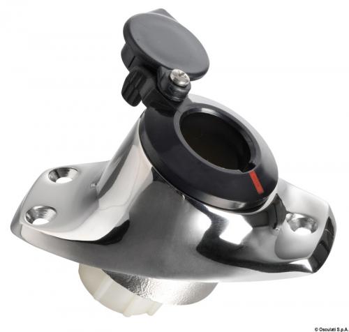 Basetta angolata a incasso inox cappuccio nero