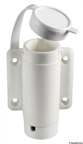 Basetta nylon bianca a parete 2 contatti