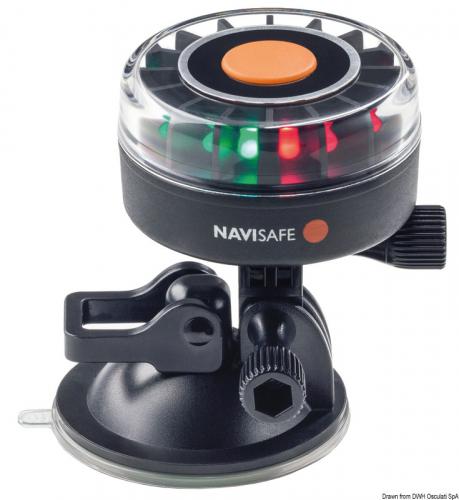 Lampada Navisafe 360° tricolore supporto a ventosa