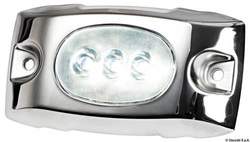 Luce subacquea LED bianco con cover inox 12/24V