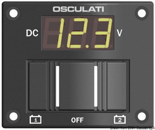 Pannellino tester digitale per 2 batterie IP56