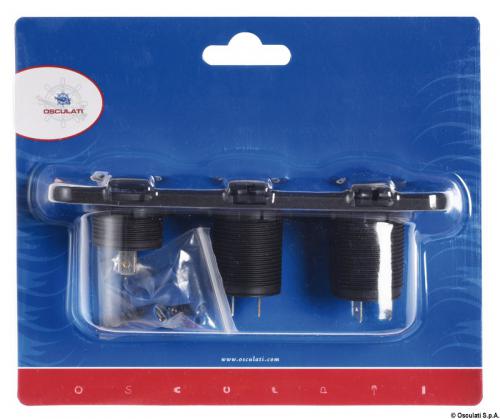 Voltmetro/Amperometro digitale, presa 12 V e USB