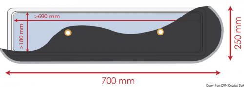 Tendina oscurante 700 x 250 mm