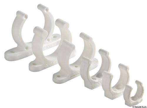 Clip bianca plastica pesante 30 mm