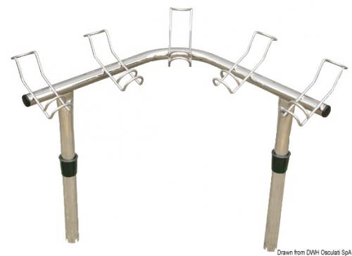 Reggicanne inox 5 posti