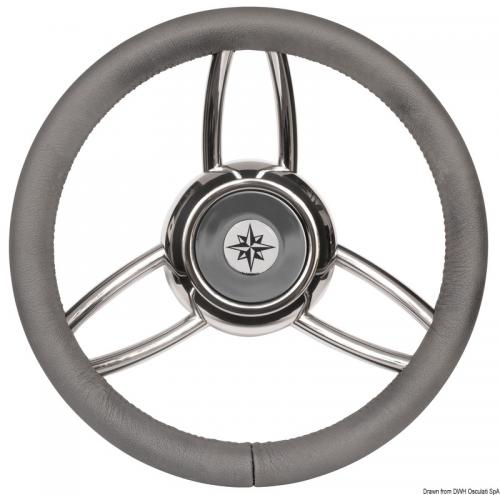 Volante Bliz poliuretano morbido grigio