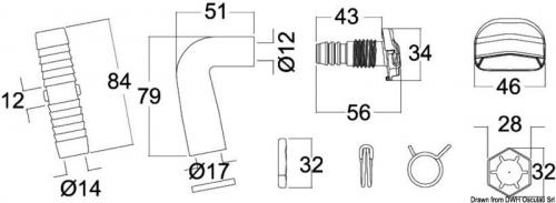 Kit immissione acqua pulita Tecma bianco